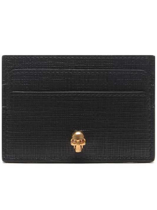 Gold Skull Card Wallet Black - ALEXANDER MCQUEEN - BALAAN 2