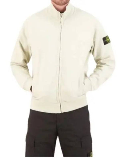 Logo Patch Zipper Zip-Up Jacket Off White - STONE ISLAND - BALAAN 2