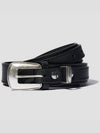 Minimal Western Cow Leather Belt Black - LEMAIRE - BALAAN 2