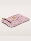 Matelasse Leather Card Wallet Pink - MIU MIU - BALAAN 3