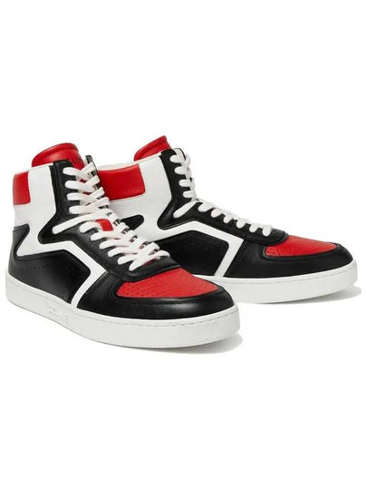 Men's Z Trainer High Top Sneakers Black Red - CELINE - BALAAN 2