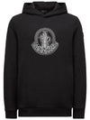 Logo Motif Hoodie Black - MONCLER - BALAAN 1