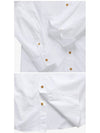 Men's Embroidered ORB Logo Long Sleeve Shirt White - VIVIENNE WESTWOOD - BALAAN 4