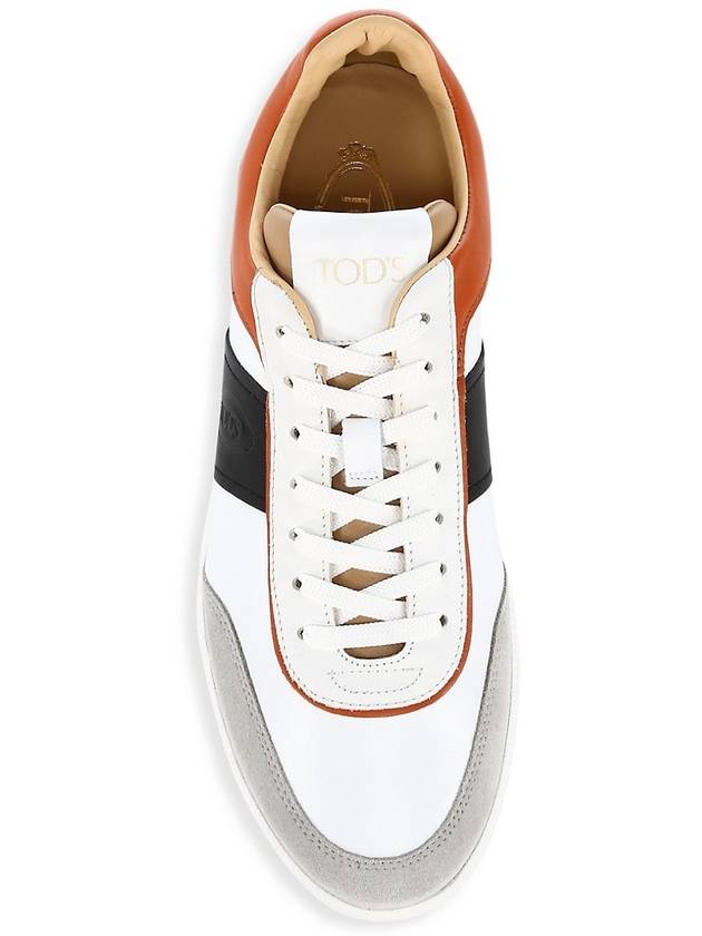 Leather Panel Low Top Sneakers White - TOD'S - BALAAN 5