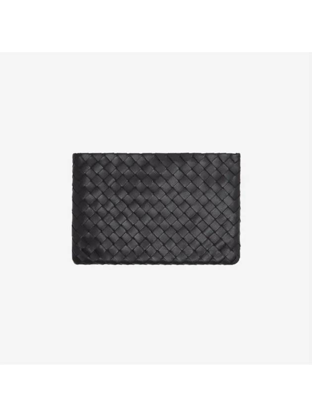 Intrecciato Medium Clutch Bag Black - BOTTEGA VENETA - BALAAN 3