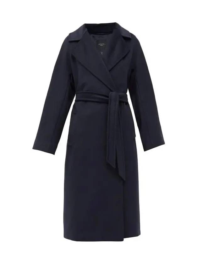 Women's Resina Wool Broadcloth Double Coat Navy - MAX MARA - BALAAN 3