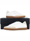 Court Classic Perforated Beige Tab Low Top Sneakers White - SAINT LAURENT - BALAAN 11