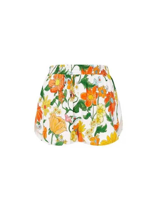 STELLA McCARTNEY Garden Print Banding Shorts White - STELLA MCCARTNEY - BALAAN 1