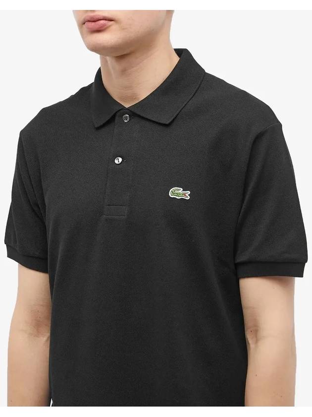 Men's Logo Classic Fit Cotton Short Sleeve Polo Shirt Black - LACOSTE - BALAAN 2