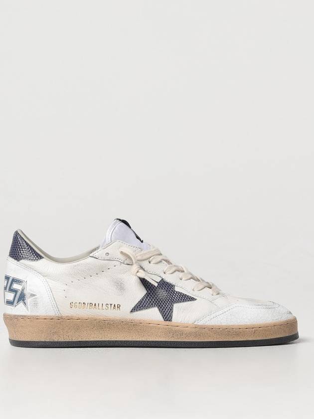 Ballstar Dusty Blue Tab Low Top Sneakers White - GOLDEN GOOSE - BALAAN 2