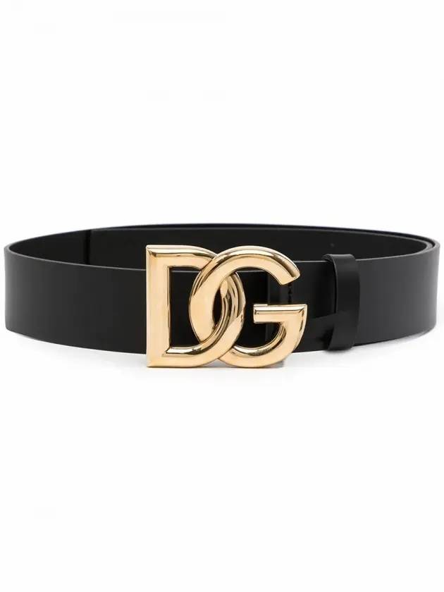 DG Gold Hardware Belt Black - DOLCE&GABBANA - BALAAN.