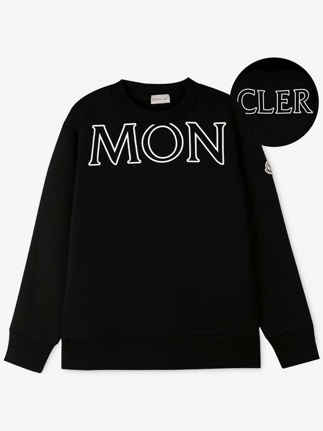 Moncler Women s Lettering Logo Black Sweatshirt 8G00029 809KX 999 - MONCLER - BALAAN 1