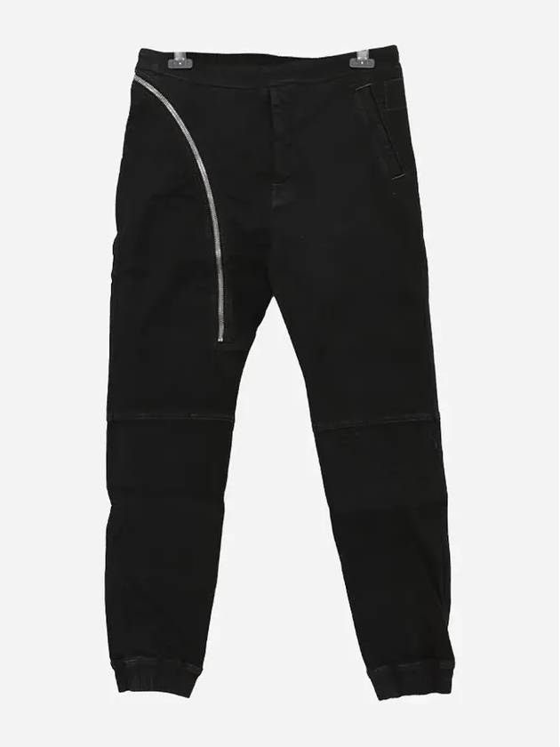 Air Cut Decorated Zipper Skinny Jogger Pants Black - RICK OWENS - BALAAN 3