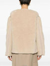 Wool Zip-Up Jacket Beige - MAX MARA - BALAAN 4