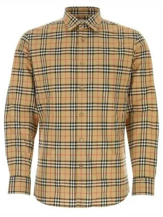 Vintage Check Pattern Long Sleeve Shirt Beige - BURBERRY - BALAAN 2