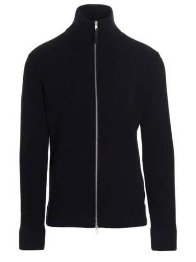 Stitch Knit High Neck Full Zip Up Cardigan Navy - MAISON MARGIELA - BALAAN 2