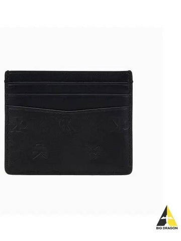 JEANS Men s Black AOP Emboss Logo Card Case HP2215 UB1 - CALVIN KLEIN - BALAAN 1