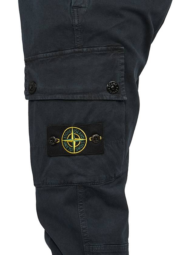 Compass Badge Cargo Straight Pants Blue - STONE ISLAND - BALAAN 10