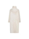 HIGH DENSITY HOODED COAT A23SC03PC IVORY - AURALEE - BALAAN 2