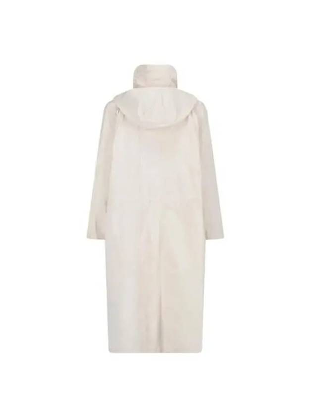 HIGH DENSITY HOODED COAT A23SC03PC IVORY - AURALEE - BALAAN 2