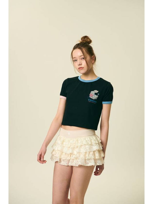 Romi Rabbit Short Sleeve T Shirt Black - VIBEREEN - BALAAN 2