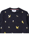 Loop Back Bird Bee Sweatshirt Navy - THOM BROWNE - BALAAN 4