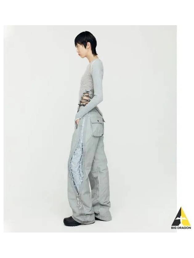 for WOMEN Crack Padded Lace Up Wide Pants apa770w GRAY - ANDERSSON BELL - BALAAN 1