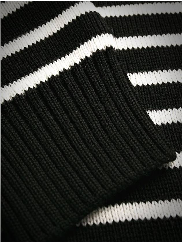 Women's Striped Round Wool Knit 588097 - SAINT LAURENT - BALAAN 6