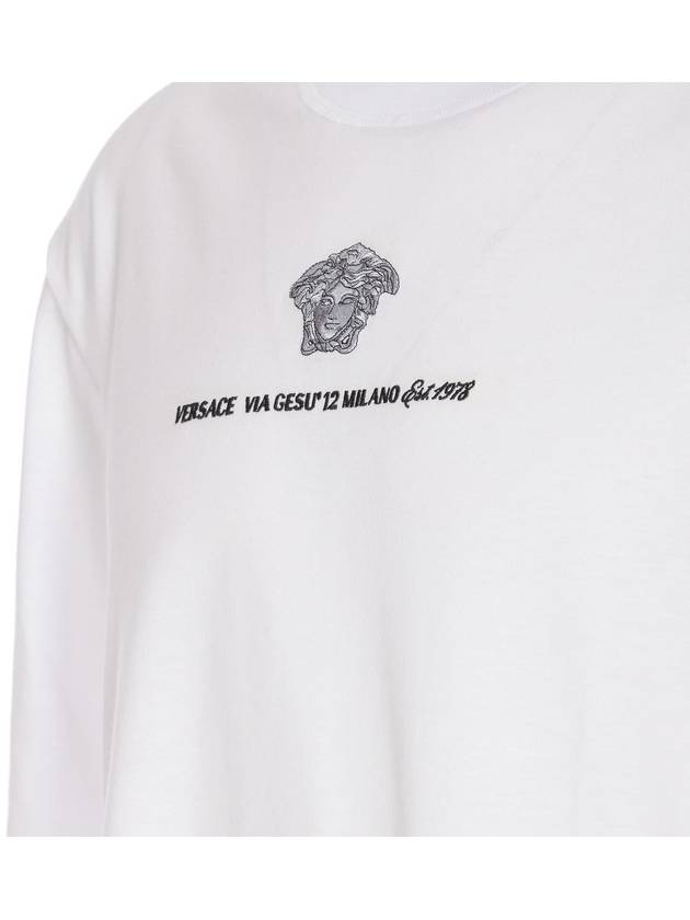 24FW Long Sleeve T-Shirt 10133021A110541W000 BIANCO - VERSACE - BALAAN 4