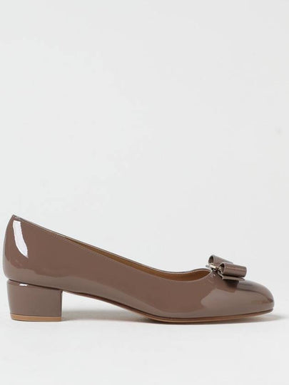 Vara Bow Patent Pumps Grey - SALVATORE FERRAGAMO - BALAAN 2