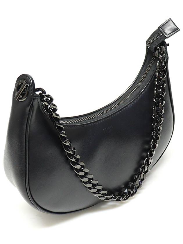 199583DGQ 38NN Black Calfskin AVA Chain Hobo Medium Shoulder Bag - CELINE - BALAAN 3