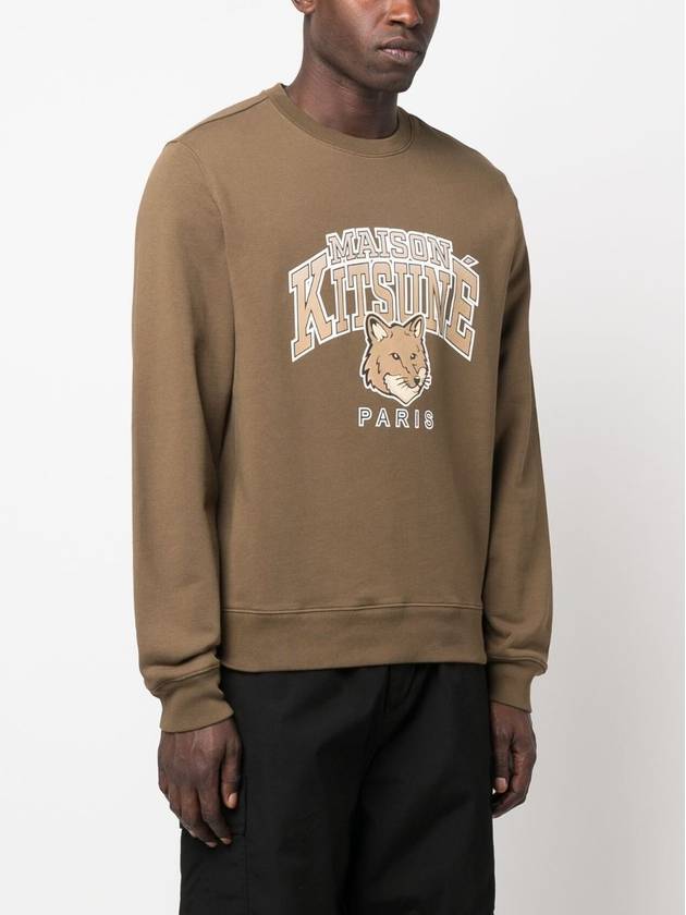 Campus Fox Regular Sweatshirt Khaki - MAISON KITSUNE - BALAAN 4