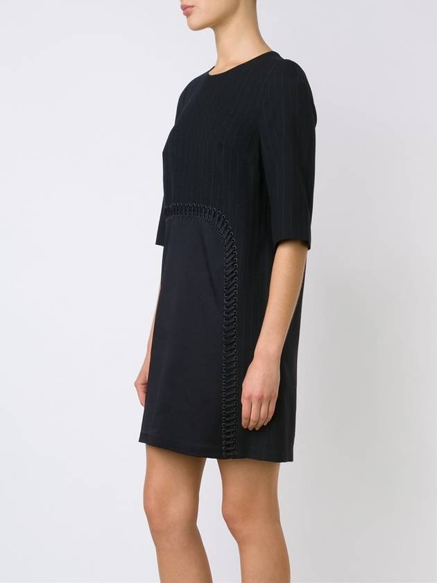 Midnight blue wool pinstripe shift dress - 3.1 PHILLIP LIM - BALAAN 2