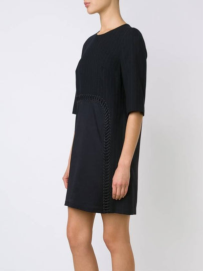 Midnight blue wool pinstripe shift dress - 3.1 PHILLIP LIM - BALAAN 2