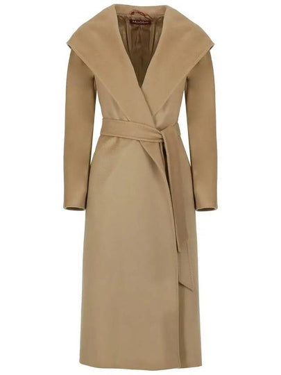 Women's Bdanton Silk Tone Long Wool Hooded Single Coat Camel - MAX MARA - BALAAN 2