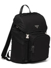 Re-Nylon Saffiano Leather Backpack Black - PRADA - BALAAN 3