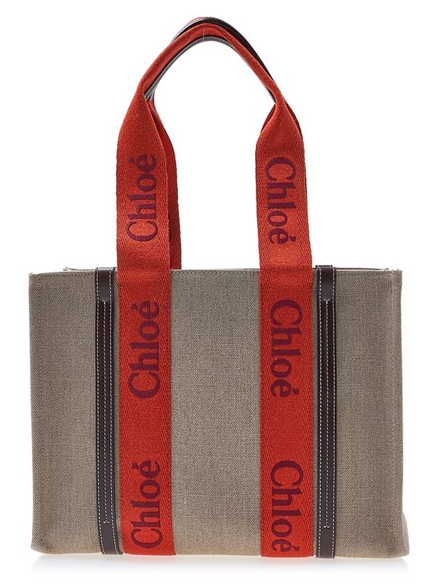 Woody Medium Tote Bag Orange - CHLOE - BALAAN 4