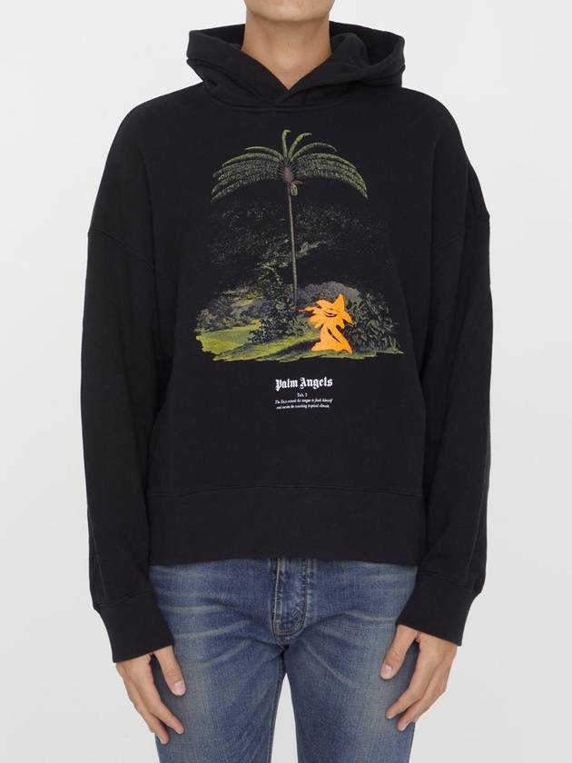 Enzo From The Tropics Popover Hoodie Black PMBB138E23FLE0011020 - PALM ANGELS - BALAAN 2