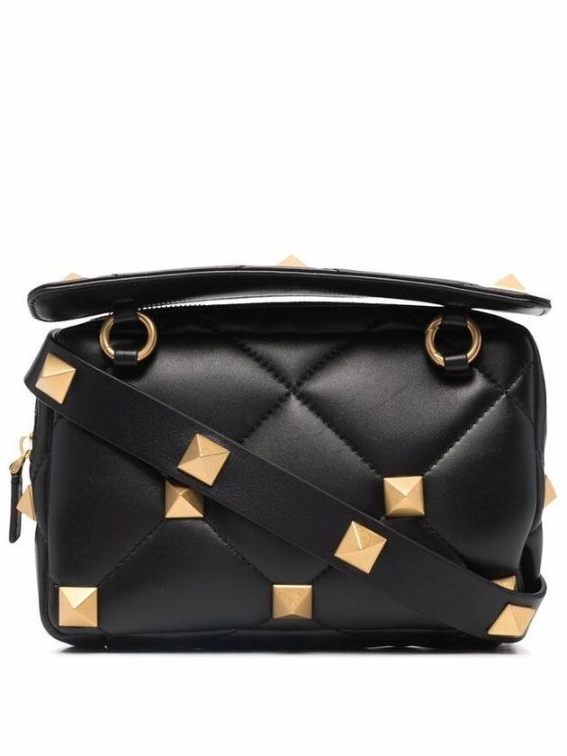 Romanstud Cross Bag Black - VALENTINO - BALAAN 4