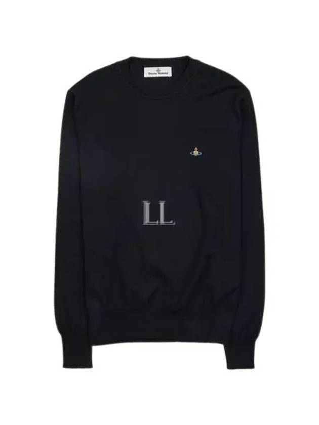 ORB Embroidered Crew Neck Knit Top Black - VIVIENNE WESTWOOD - BALAAN 2