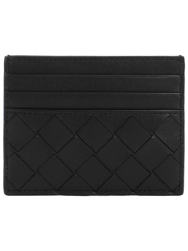 Intrecciato Leather Card Wallet Black - BOTTEGA VENETA - BALAAN 2