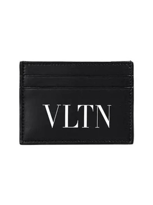 Men's VLTN Print Card Wallet Black - VALENTINO - BALAAN 2