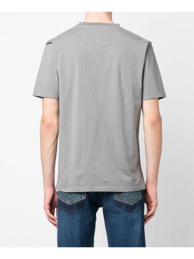 Organic Cotton Short Sleeve T-Shirt Grey - MAISON MARGIELA - BALAAN 4