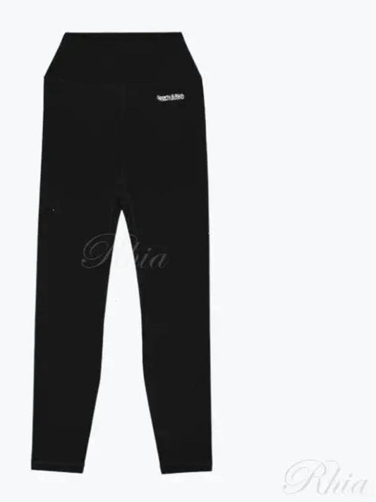 Club Logo Leggings Black White LE831 - SPORTY & RICH - BALAAN 1