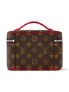 Nice Mini Toiletry Monogram Cosmetic Pouch Bag Brown Red - LOUIS VUITTON - BALAAN 5