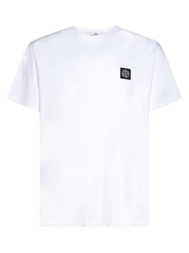 Wappen Logo Patch Short Sleeve T-Shirt White - STONE ISLAND - BALAAN 1