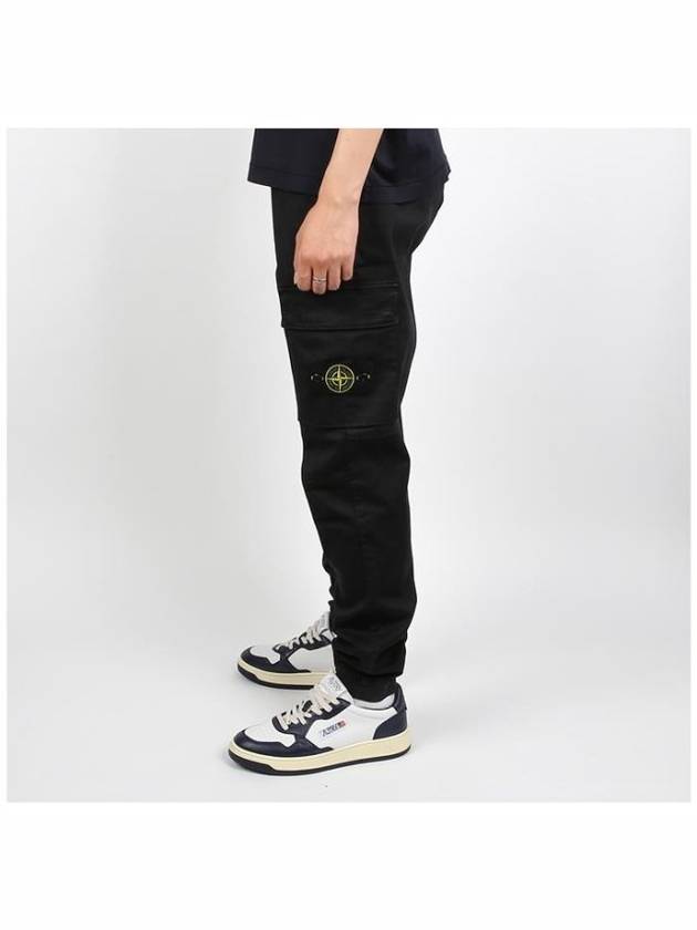 Wappen Patch Cargo Track Pants Black - STONE ISLAND - BALAAN 4