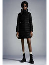 Flammette Long Down Jacket Black - MONCLER - BALAAN 5