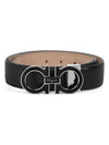 Gancini Metal Logo Leather Belt Black - SALVATORE FERRAGAMO - BALAAN 2