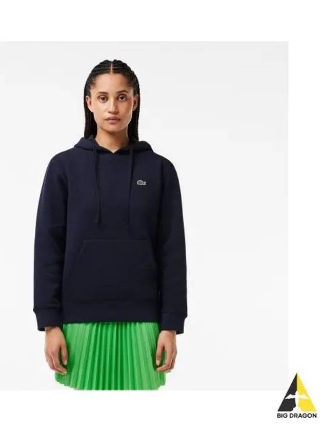 Women s Basic Pique Hooded Sweatshirt Dark Navy - LACOSTE - BALAAN 1